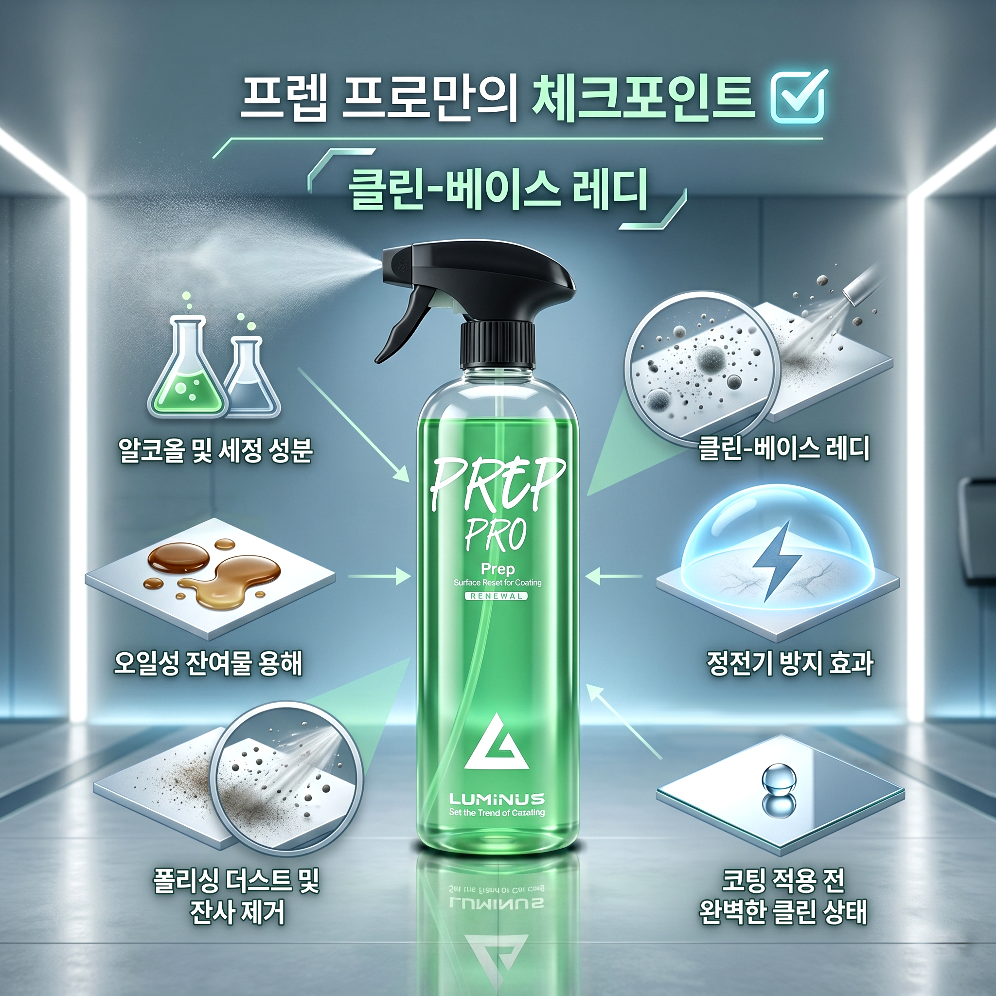 루미너스 프렙프로 500ml + 오토브라이트 다이렉트 인핸스 250ml 세차용품